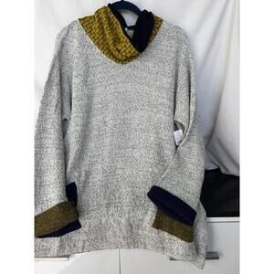 Margaret winters Knit Sweater NWT Artisan Made Contrasting Color Block